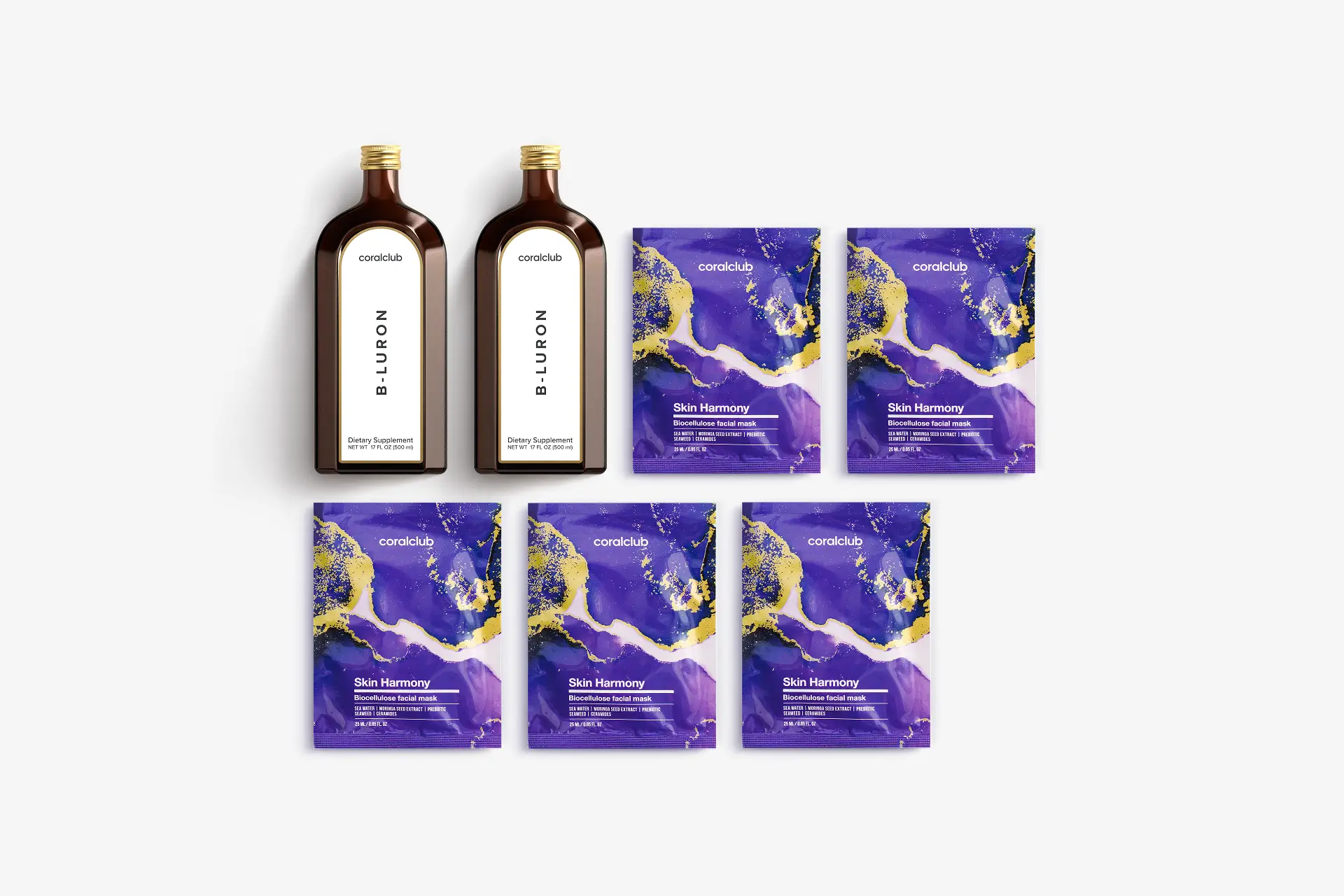 B-Luron + Skin Harmony Biocellulose Facial Mask (5 ta paket)