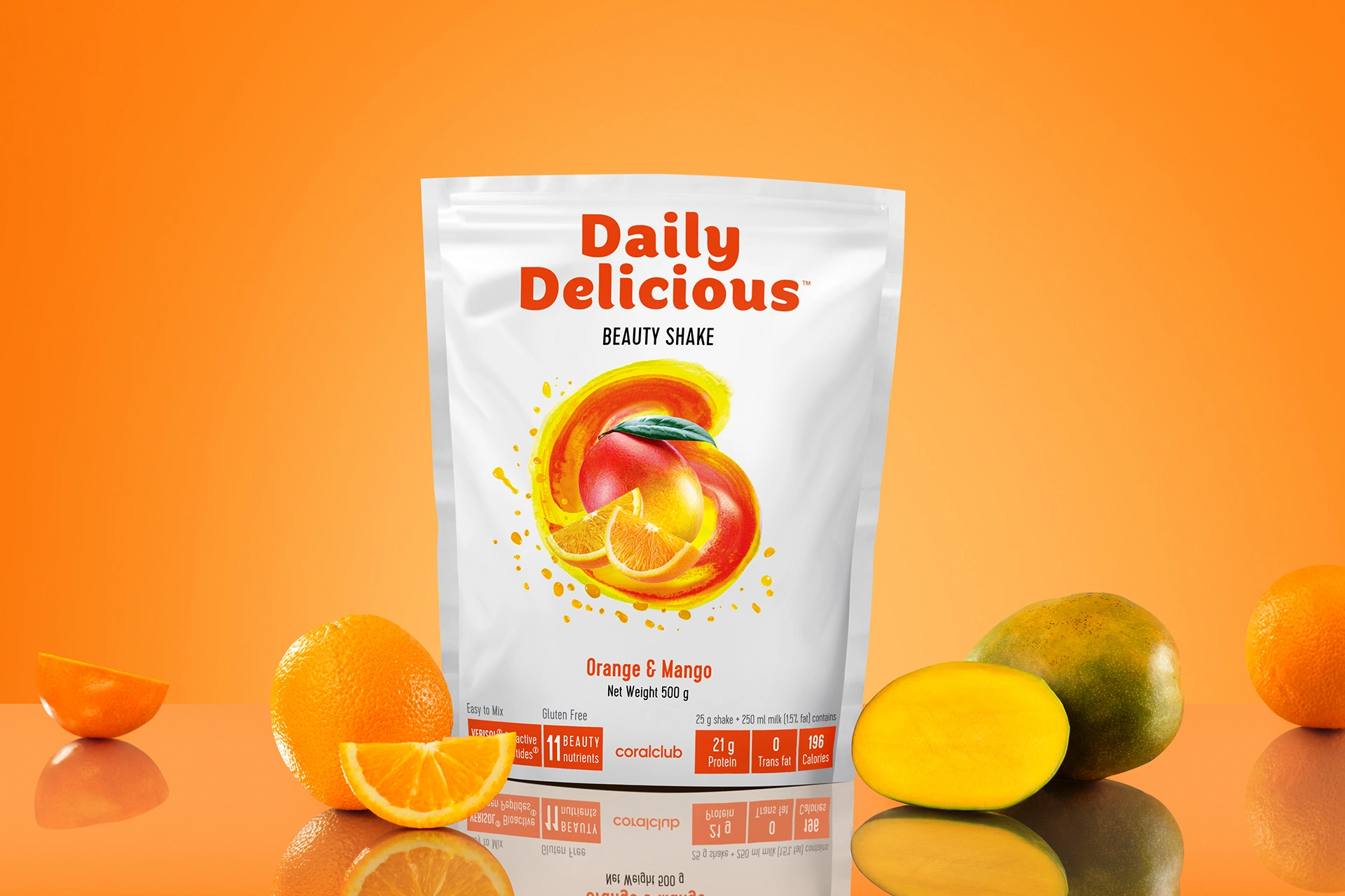 Deyli Delishes Byuti Sheyk Apelsin-Mango